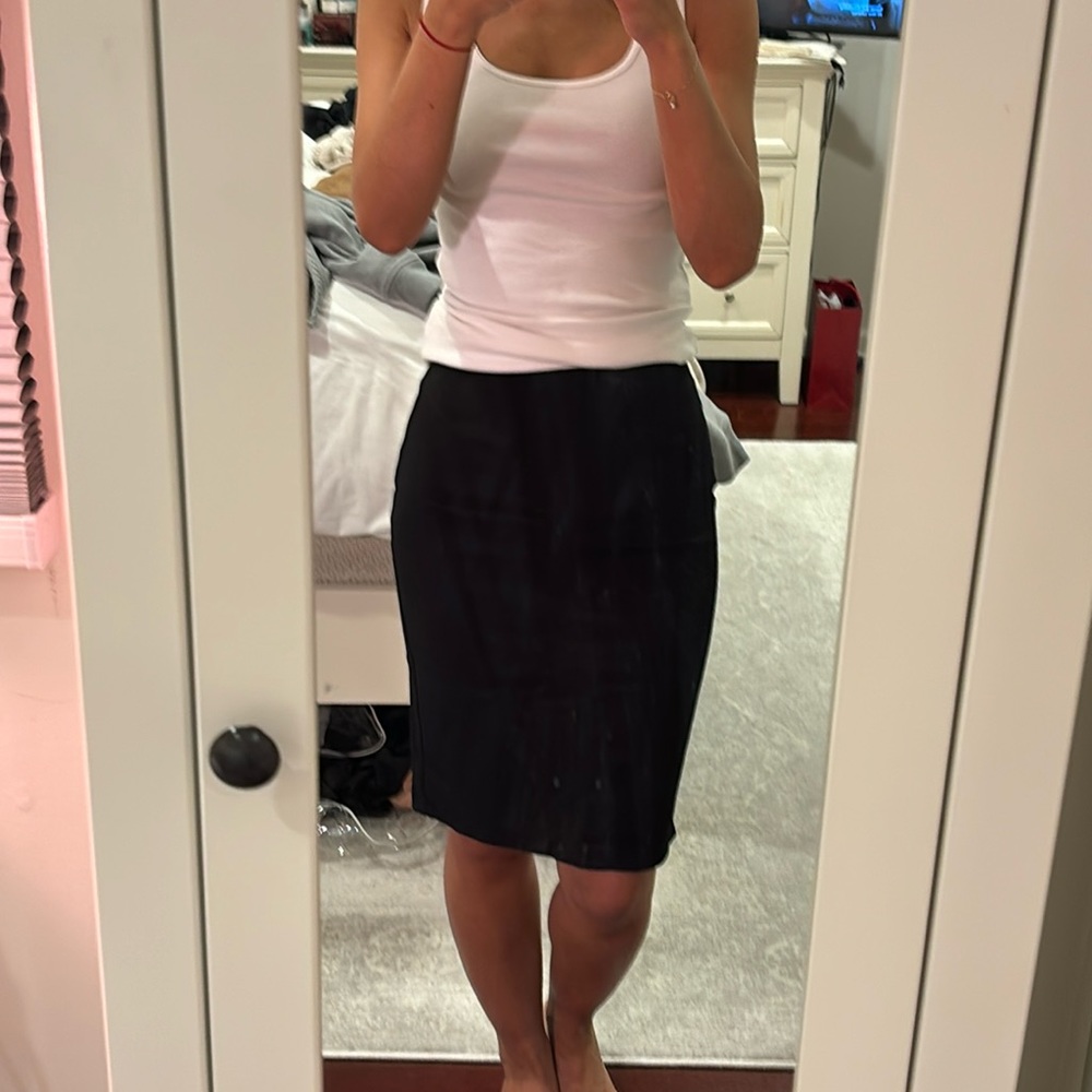 WHBM black pencil skirt